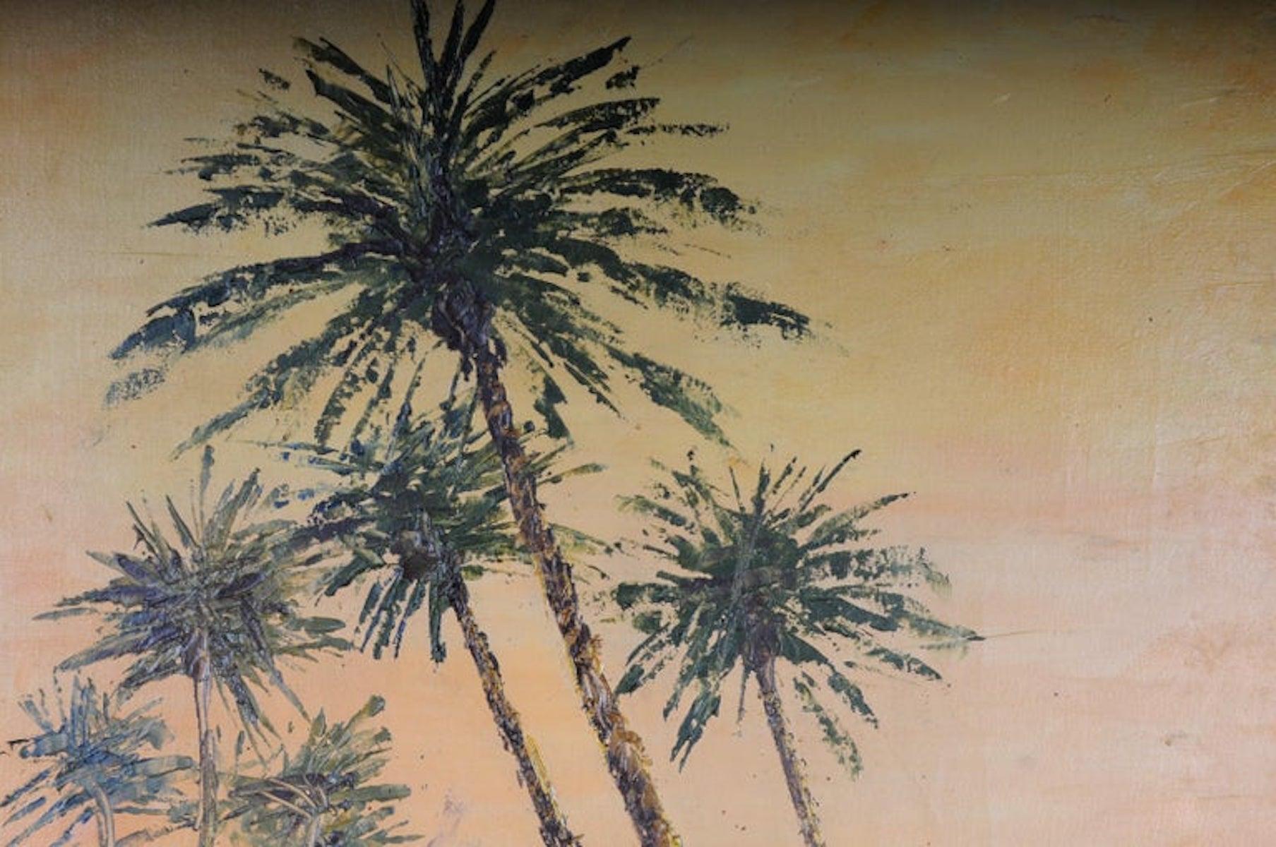Tedesco Oriental Painter Oil Painting, Signed O. Birkholz in vendita