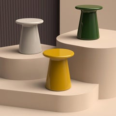 Oriental Pine Green Glazed Ceramic Stool