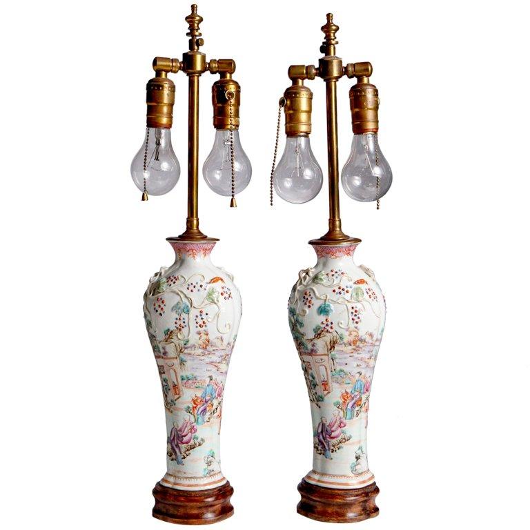 Oriental Flower Lamps For Sale at 1stdibs