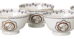 Porcelana oriental - Juego de cuatro copas - Compañía de las Indias Orientales