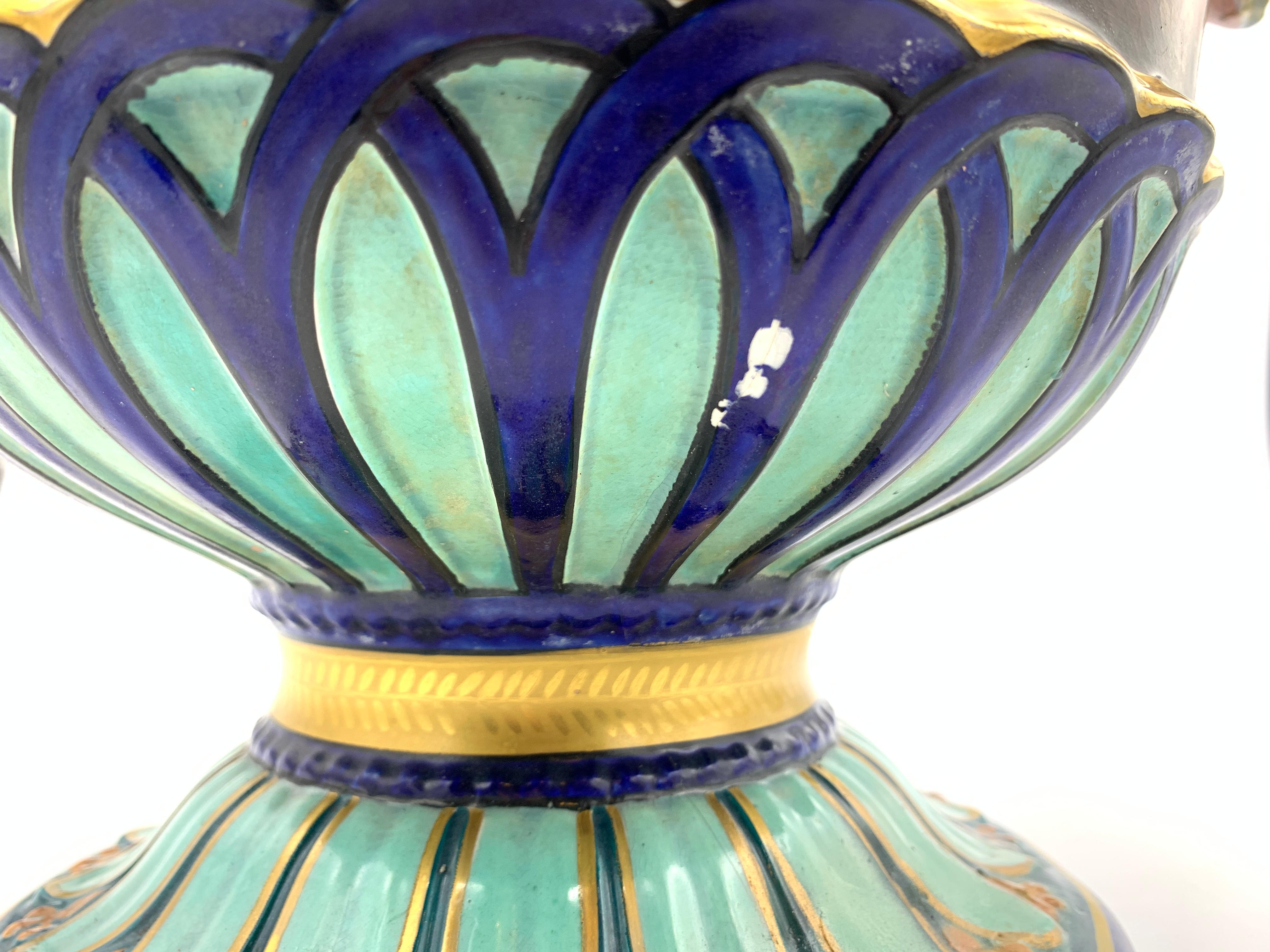 Oriental Porcelain Vase Depicting Arab Market 9