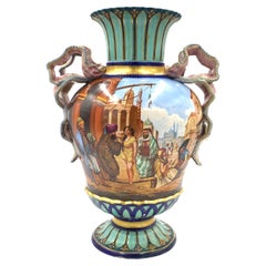 Oriental Porcelain Vase Depicting Arab Market
