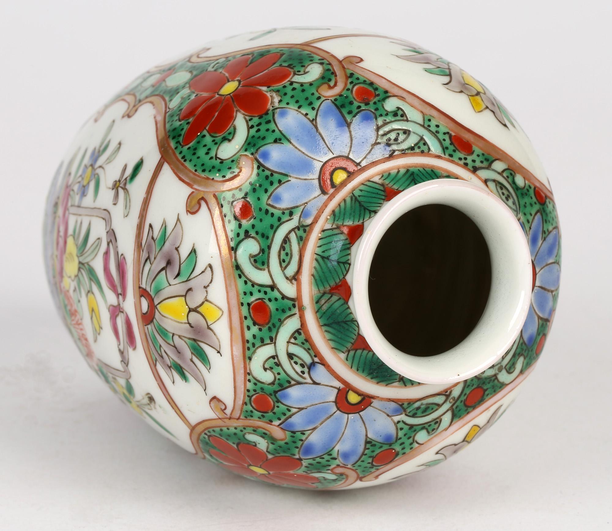 Oriental Possibly Samson Finely Hand Decorated Porcelain Vase For Sale 4