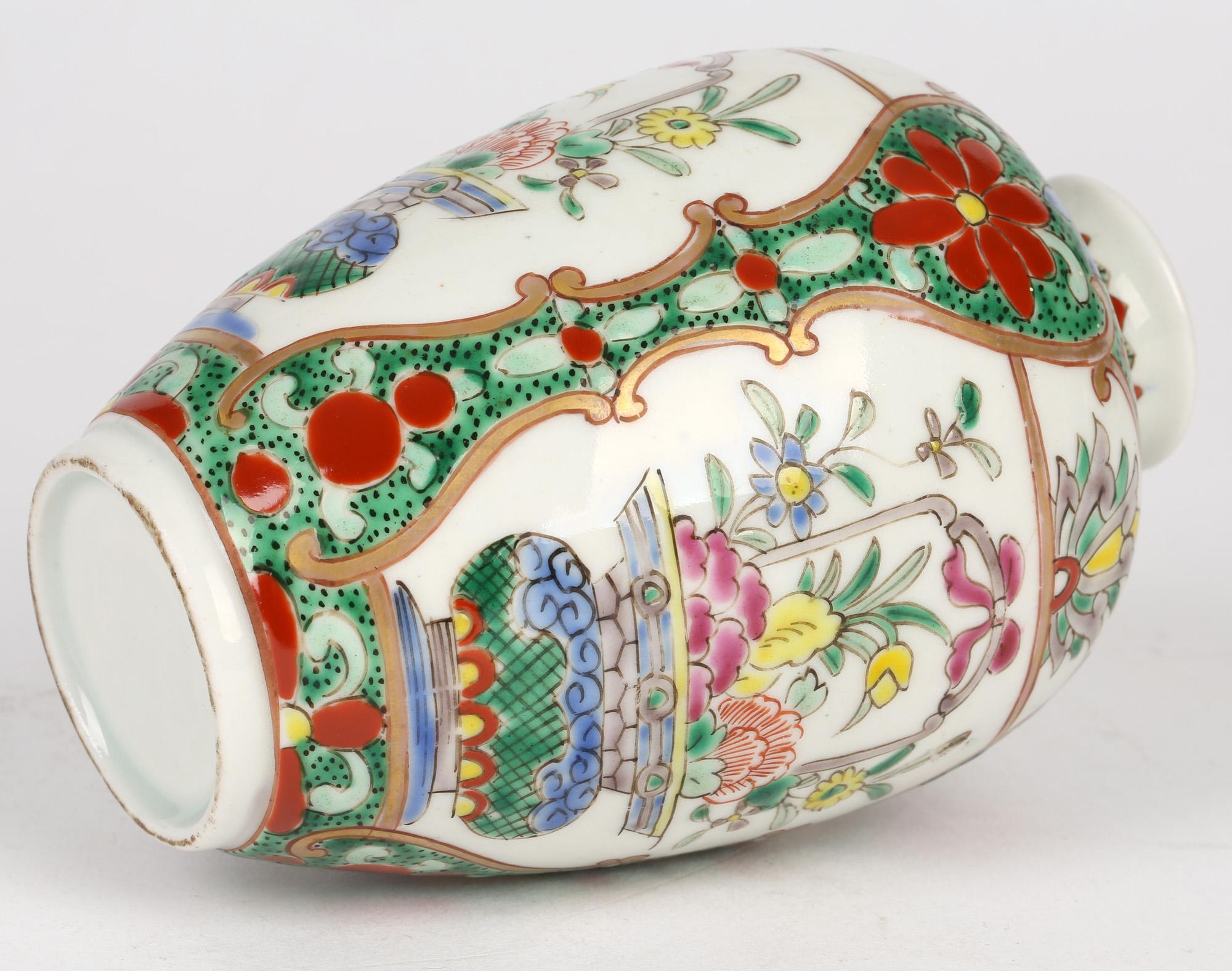 Chinese Export Oriental Possibly Samson Finely Hand Decorated Porcelain Vase For Sale