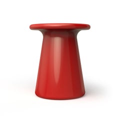 Oriental Red Glazed Ceramic Stool