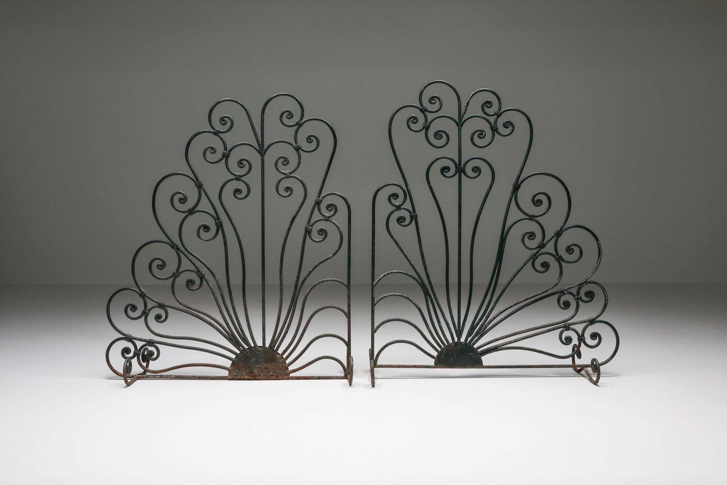 Oriental room dividers, inspired by the Han Dynasty's rich craftsmanship and handcrafted from enduring wrought iron - the very 