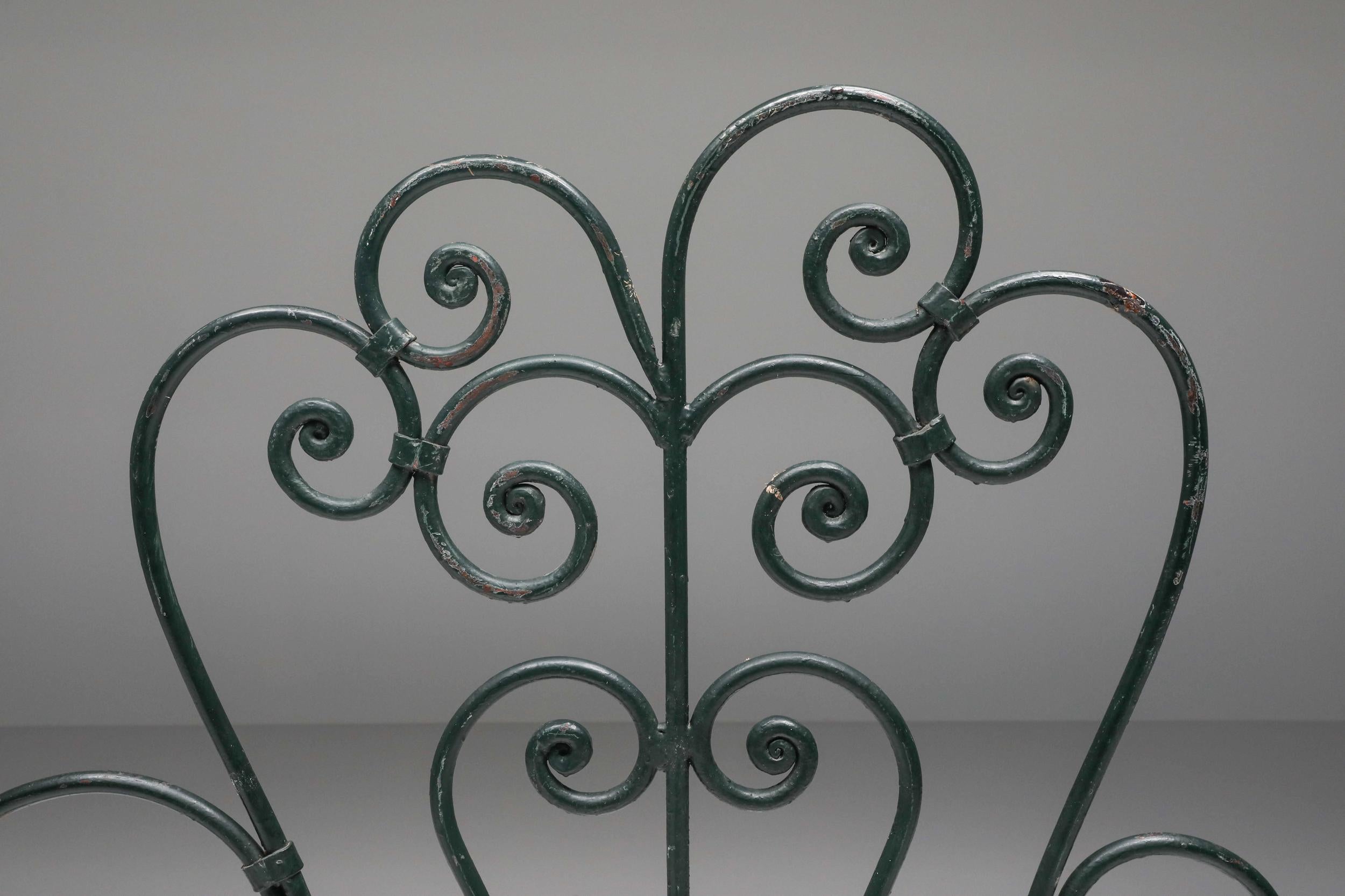 Early 20th Century Orientalist Room Divider in Wrought Iron, France, 1900s For Sale