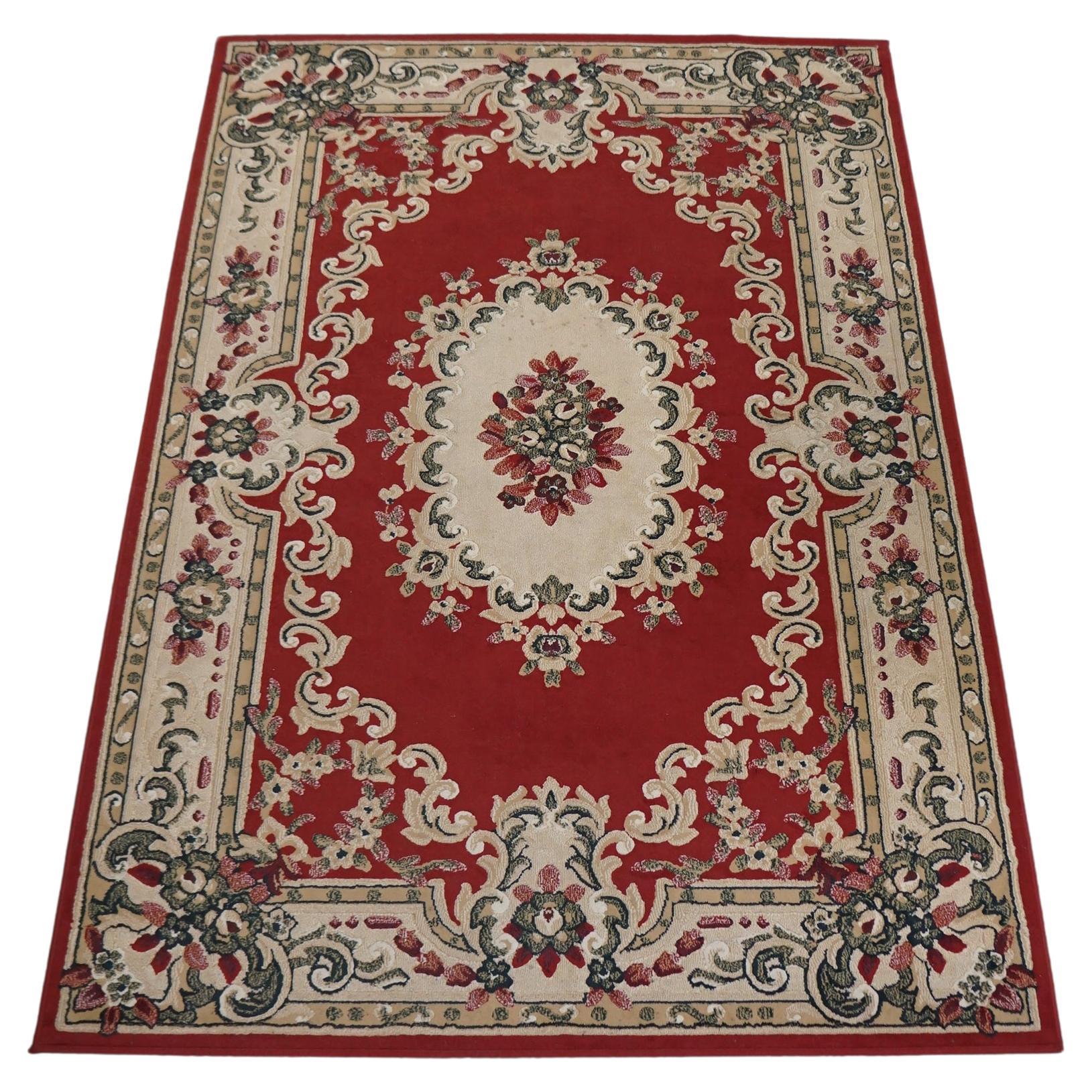Oriental rug/carpet with red/beige and green, 267 x 180 cm