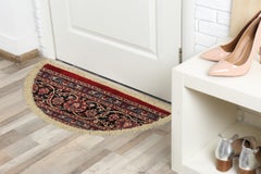 Oriental Rug Dust Barrier Interior Door Way, Handmade Carpet Mat Entrance way