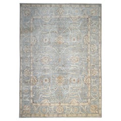 Oriental Rug Grey Blue Zeigler Carpet Handmade Livingroom Rug