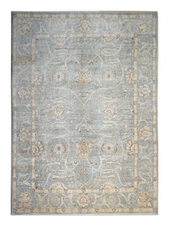 Oriental Rug Grey Blue Zeigler Carpet Handmade Livingroom Rug