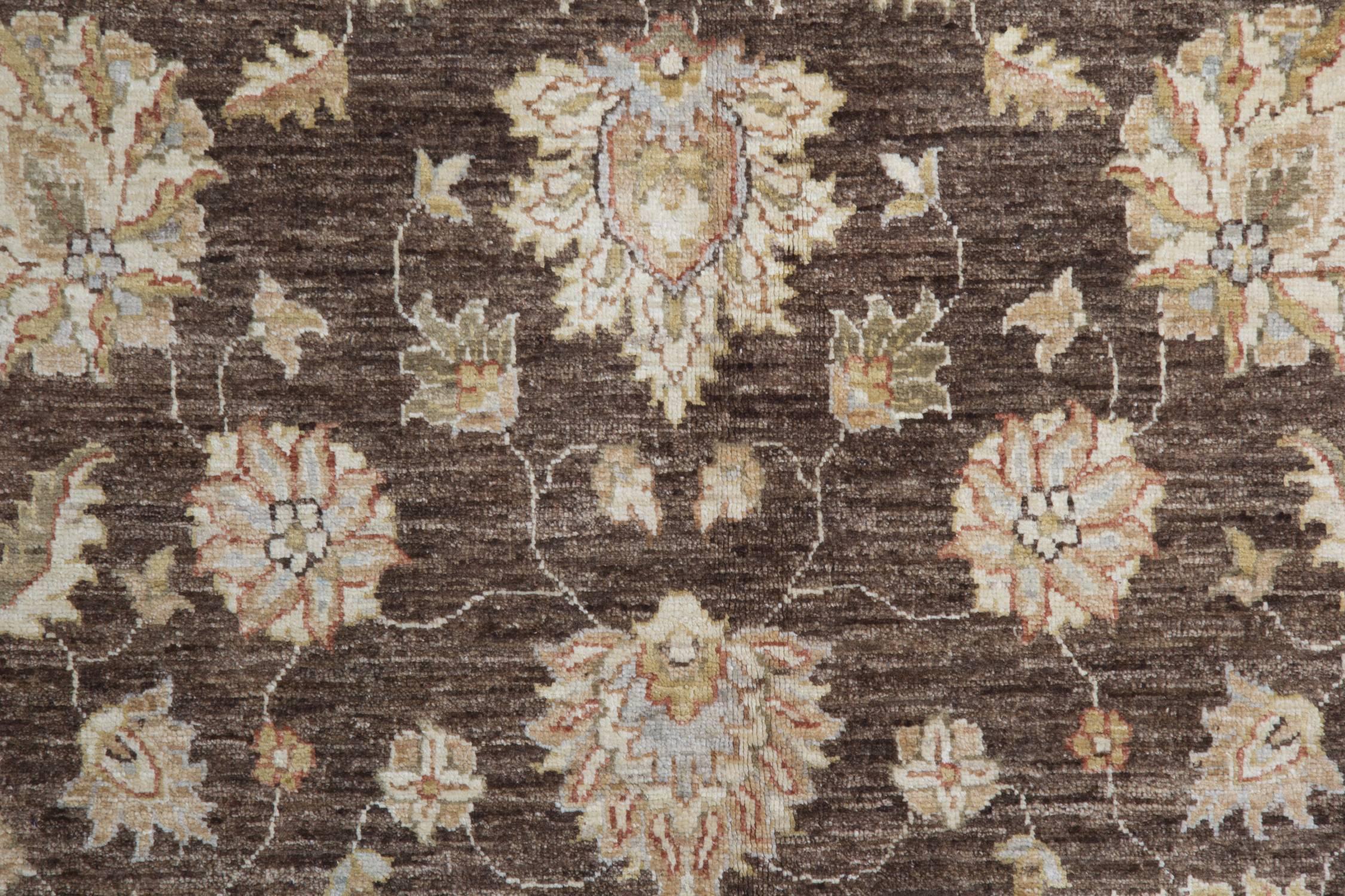 Afghan Oriental Rug Hand Made Carpet Floral Design Living Room for Sale For Sale