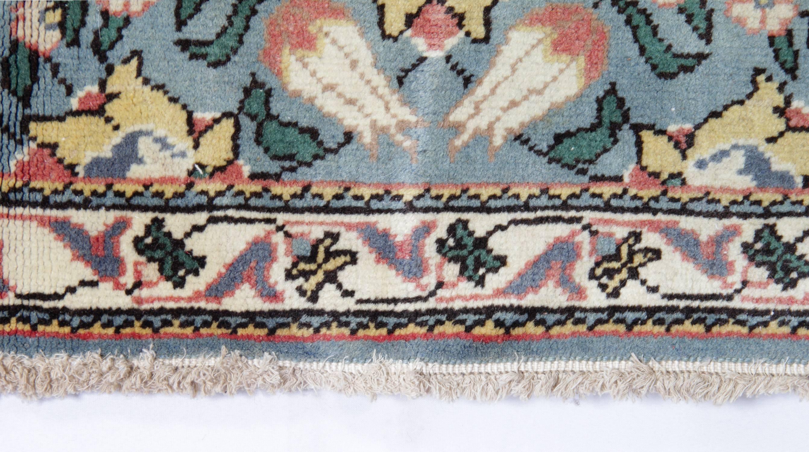 Grüne grüne antike Oushak-Teppiche, Orientteppich Handgefertigter Teppich Traditionelle türkische Teppiche (Pflanzlich gefärbt) im Angebot
