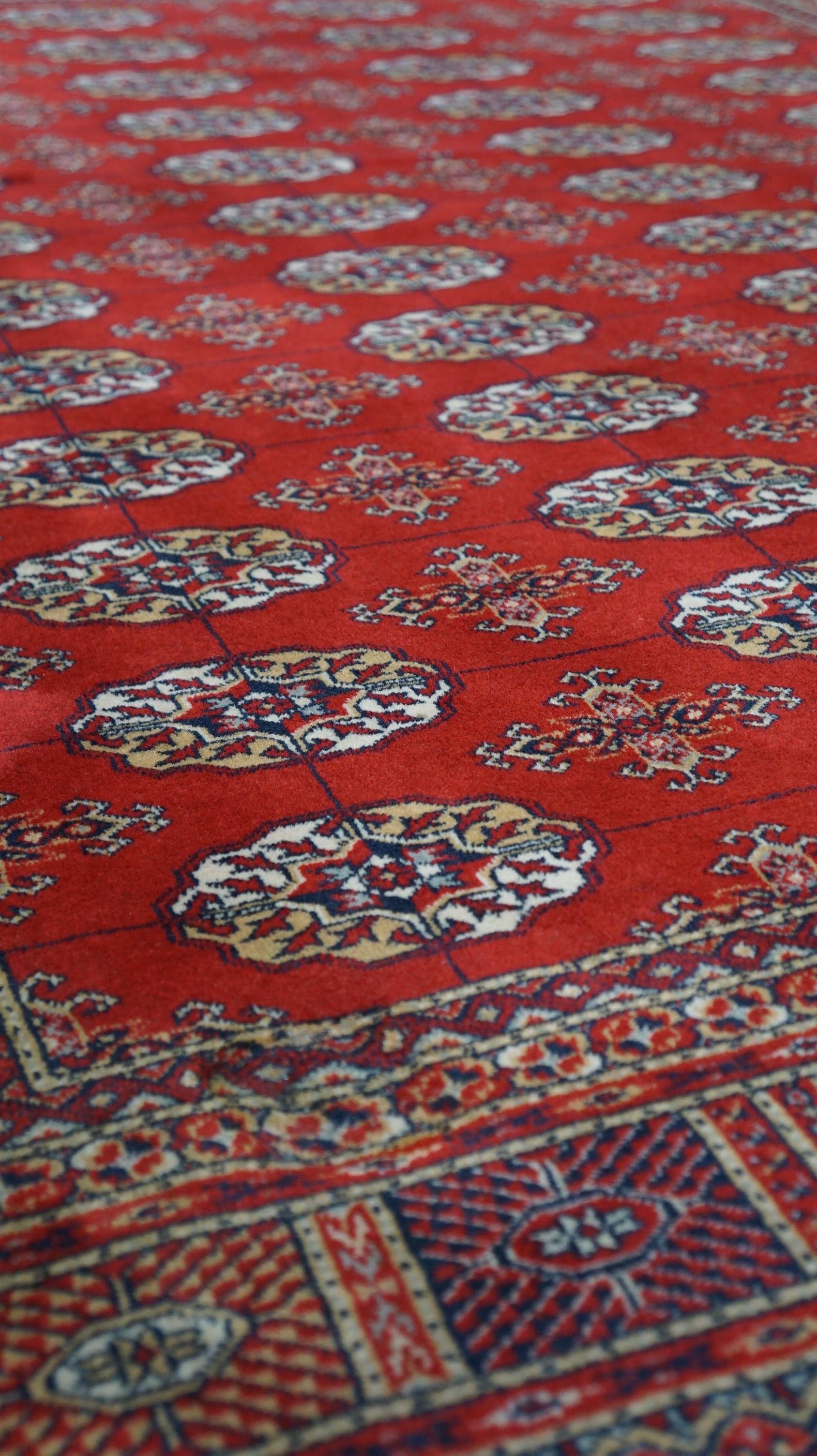 Coton Tapis oriental dans des tons chauds, principalement rouges 240x170cm en vente