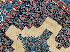 Tapis d'Orient Kilims tissé à la main bleu beige Kilim