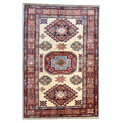 Tapis orientaux, tapis géométriques faits main tapis ivoire en vente