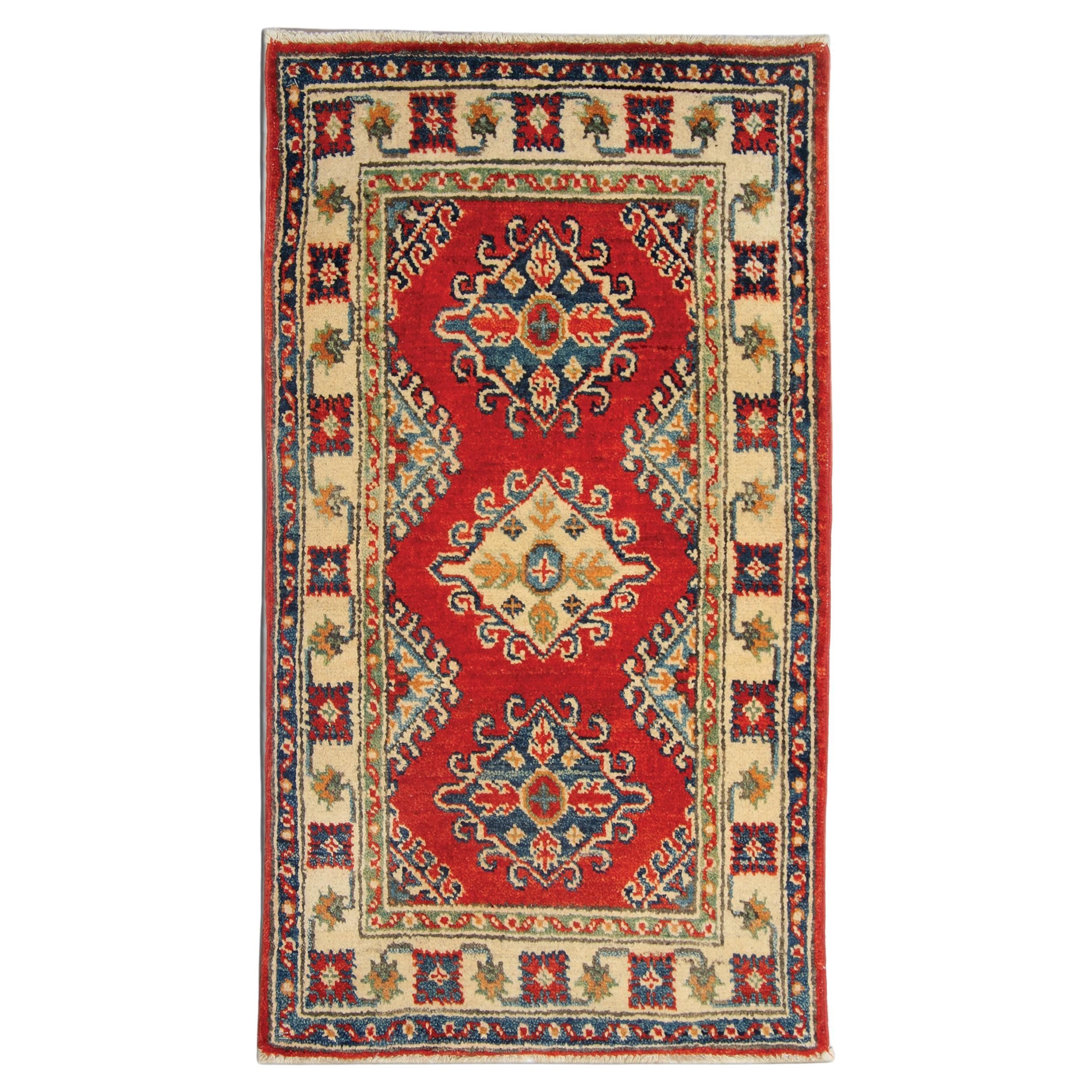 Oriental Rugs, Handmade Carpet Cream Geometric Rugs for Sale For Sale