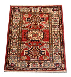 Oriental Rugs, Handmade Carpet Red Geometric Rugs for Sale