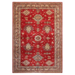 Vintage Oriental Rugs, Large Handmade Carpet Red Rugs, Traditional Rugs Sale