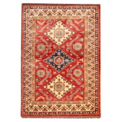 Oriental Rugs Red Geometric Rugs, Handmade Carpet for Sale