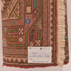 Mid-20th Century Hand-Knotted Oriental Runner Carpet from Central Asia