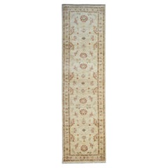 Tappeto orientale crema beige Zeigler Runner Tappeto fatto a mano per le scale