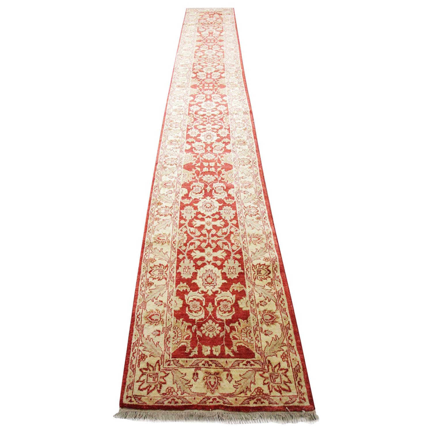 Alfombra oriental, alfombra de pasillo larga hecha a mano / alfombra de escalera