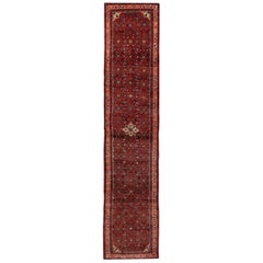 Oriental Runner Vintage Rug Traditional Handmade Carpet Red Wool Runner