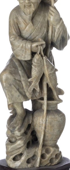 Oriental sculpture - Chinese fisherman