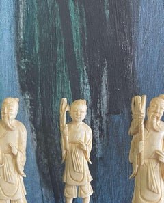 Oriental sculpture - Four oriental figures