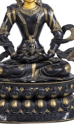 Oriental Sculpture - Guanyin Buddha in Meditation - 80 cm