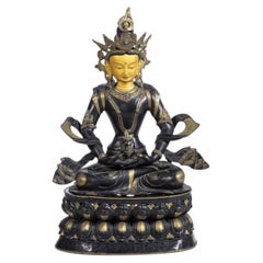 Oriental Sculpture - Guanyin Buddha in Meditation - 80 cm