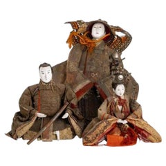 Sculpture orientale - Trois figurines du Hina Matsuri - Période Meiji