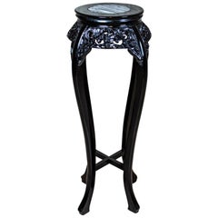 Oriental Side Table-Flower Stand with Marble