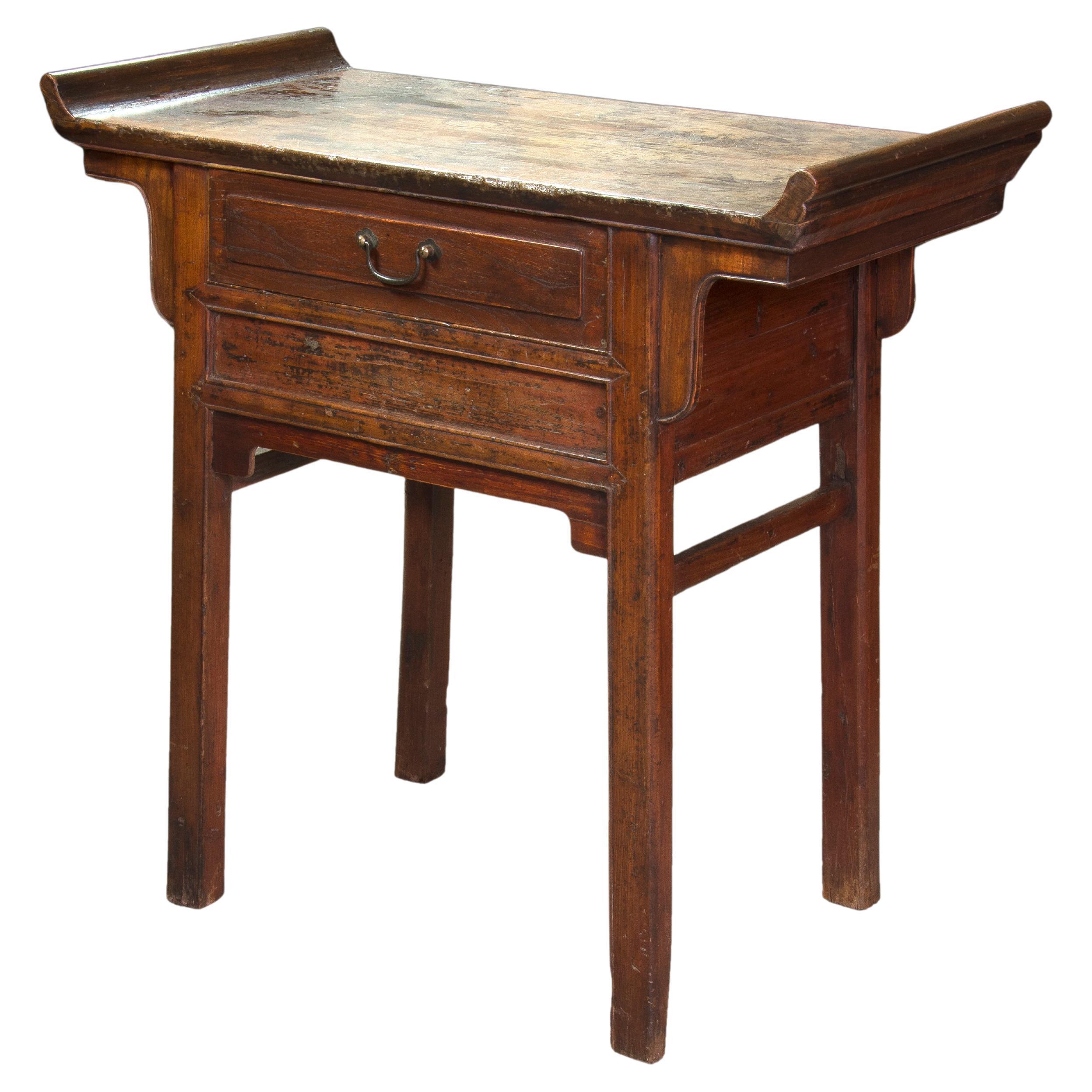 Oriental side table in wood and metal, 19th-20th Centuries For Sale