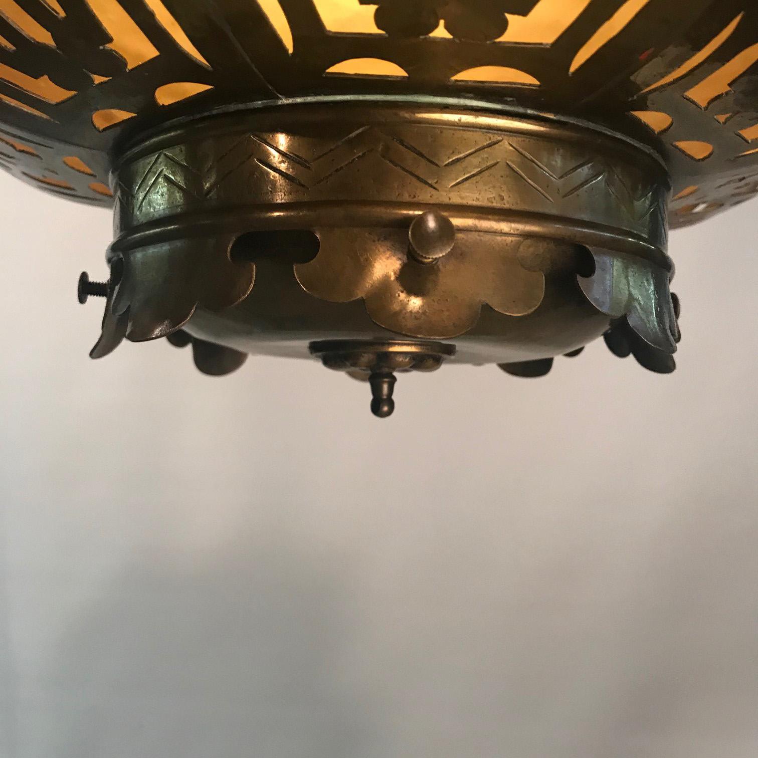 Oriental Style Brass Lantern  For Sale 1