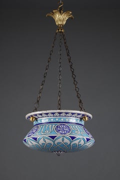 Oriental Style Chandelier attr. to E. Lachenal, France, circa 1890