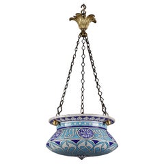 Oriental Style Chandelier attr. to E. Lachenal, France, circa 1890