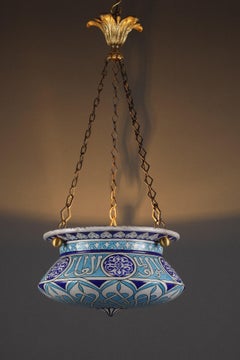 Oriental Style Chandelier attr. to E. Lachenal, France, circa 1890