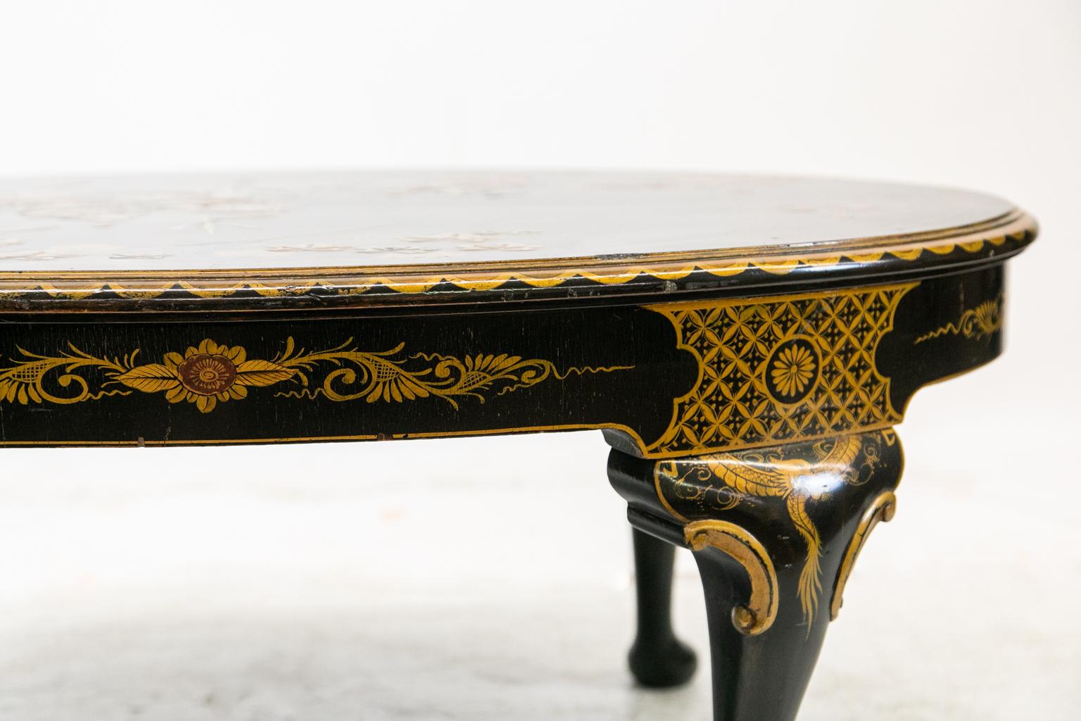 Oriental Style English Lacquer Coffee Table 2