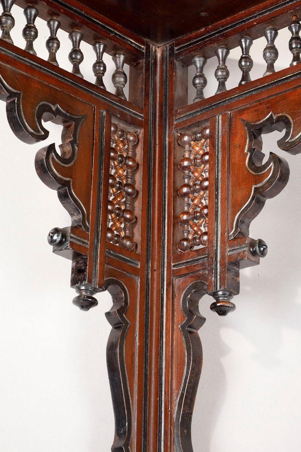 Inlay Oriental Style Shelf, France, Circa 1890 For Sale