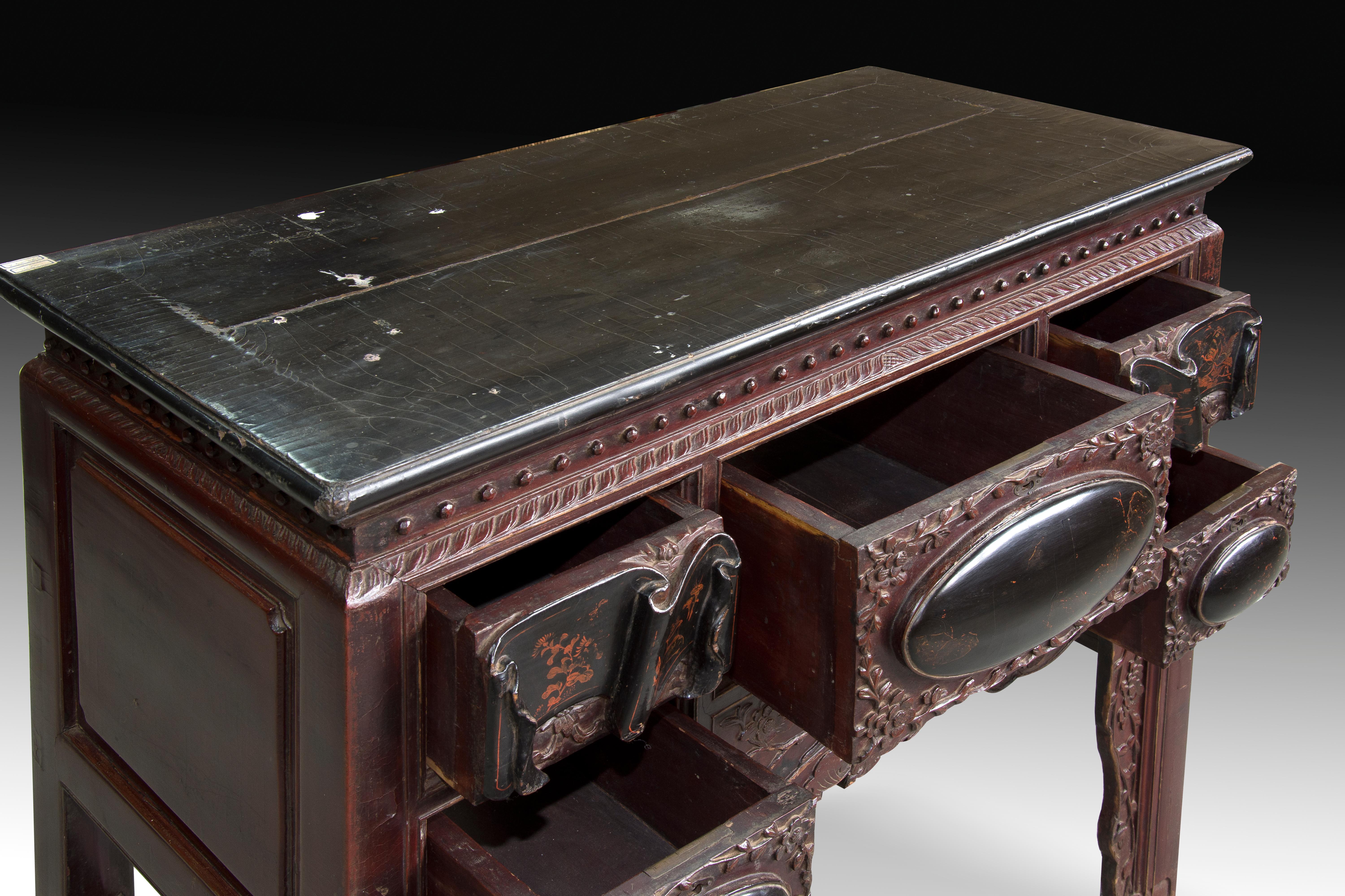 Neoclassical Oriental Table, Wood, 19th-20th Centuries For Sale
