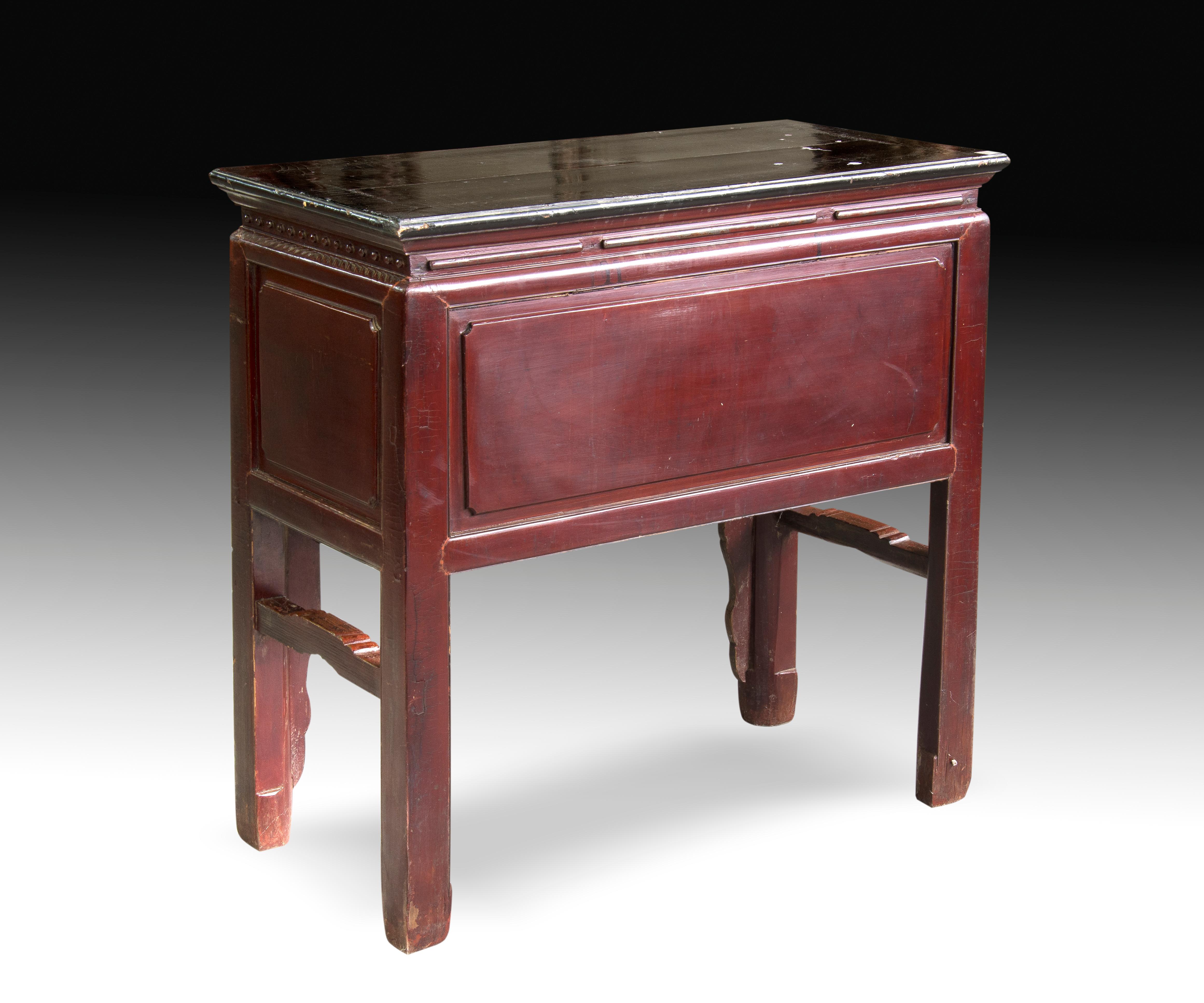 Asian Oriental Table, Wood, 19th-20th Centuries For Sale