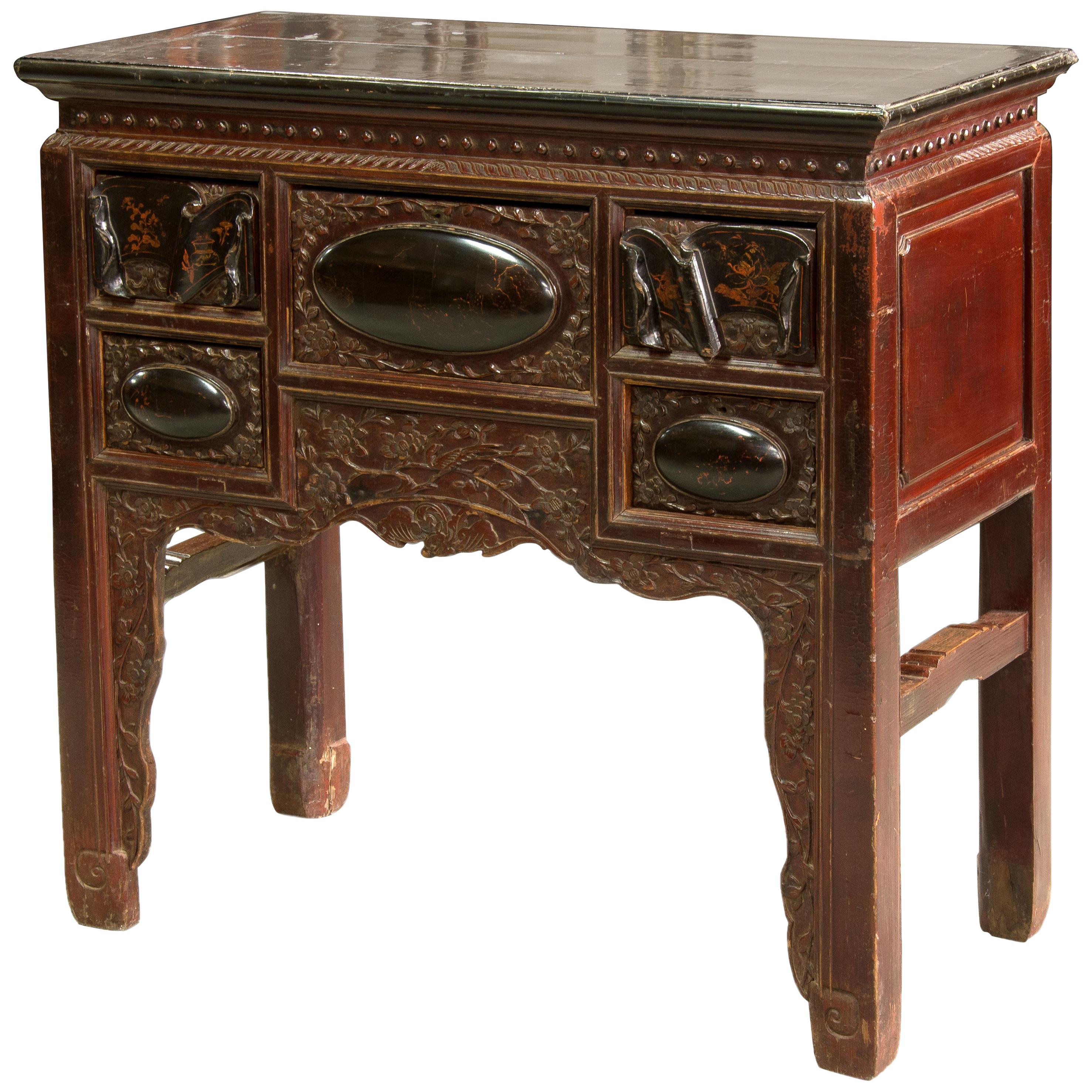 Oriental Table, Wood, 19th-20th Centuries For Sale