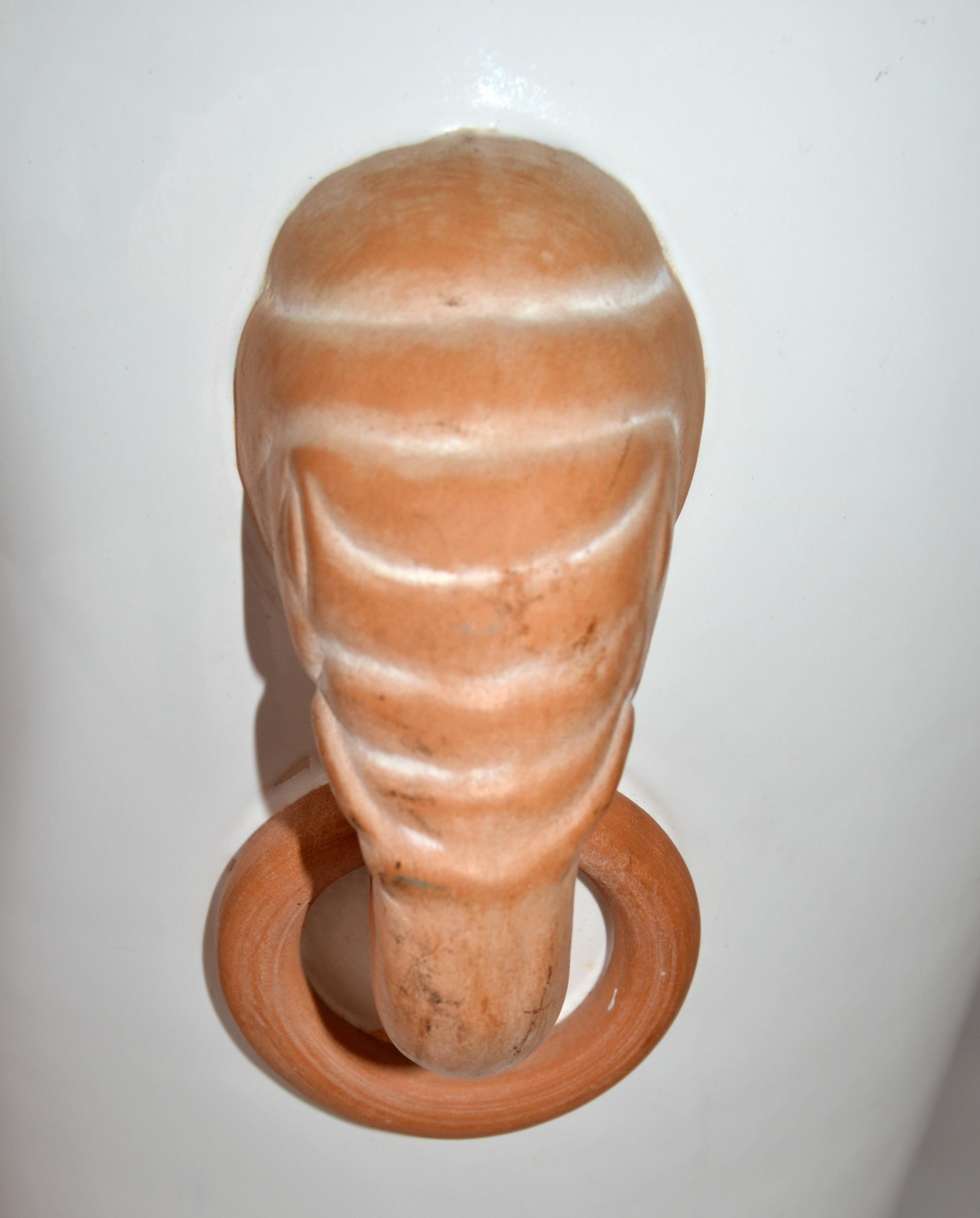 Oriental Terracotta Ginger Jar Elephant Handles Table Lamp Hollywood Regency For Sale 3