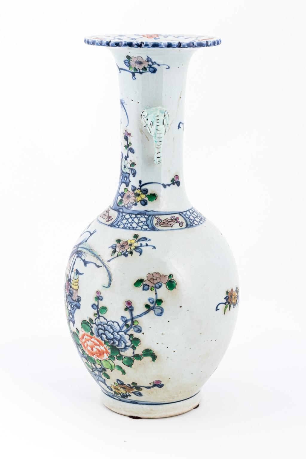 Oriental Vase with Elephant Handles 4