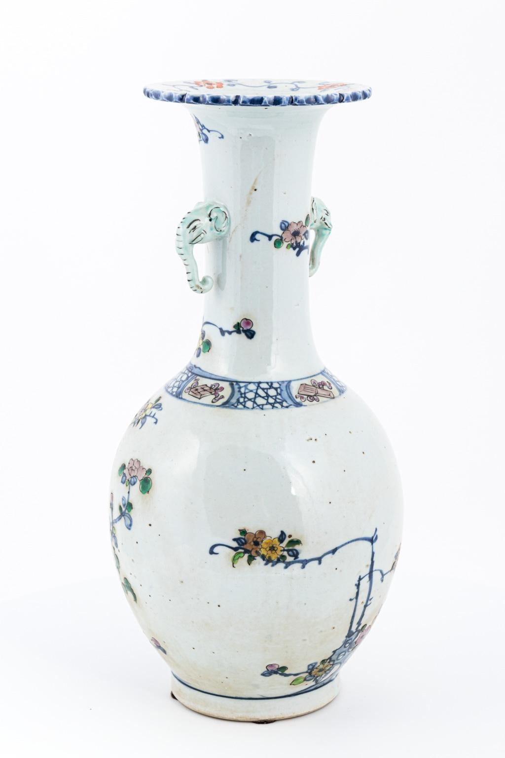 Oriental Vase with Elephant Handles 5