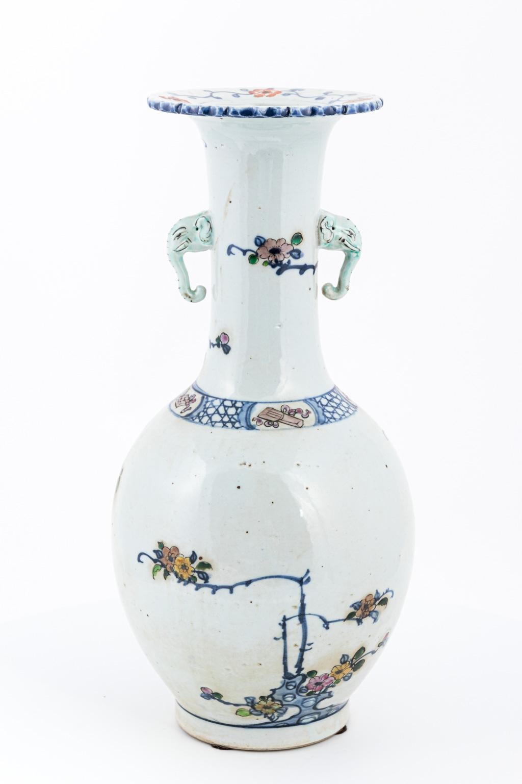 Oriental Vase with Elephant Handles 6