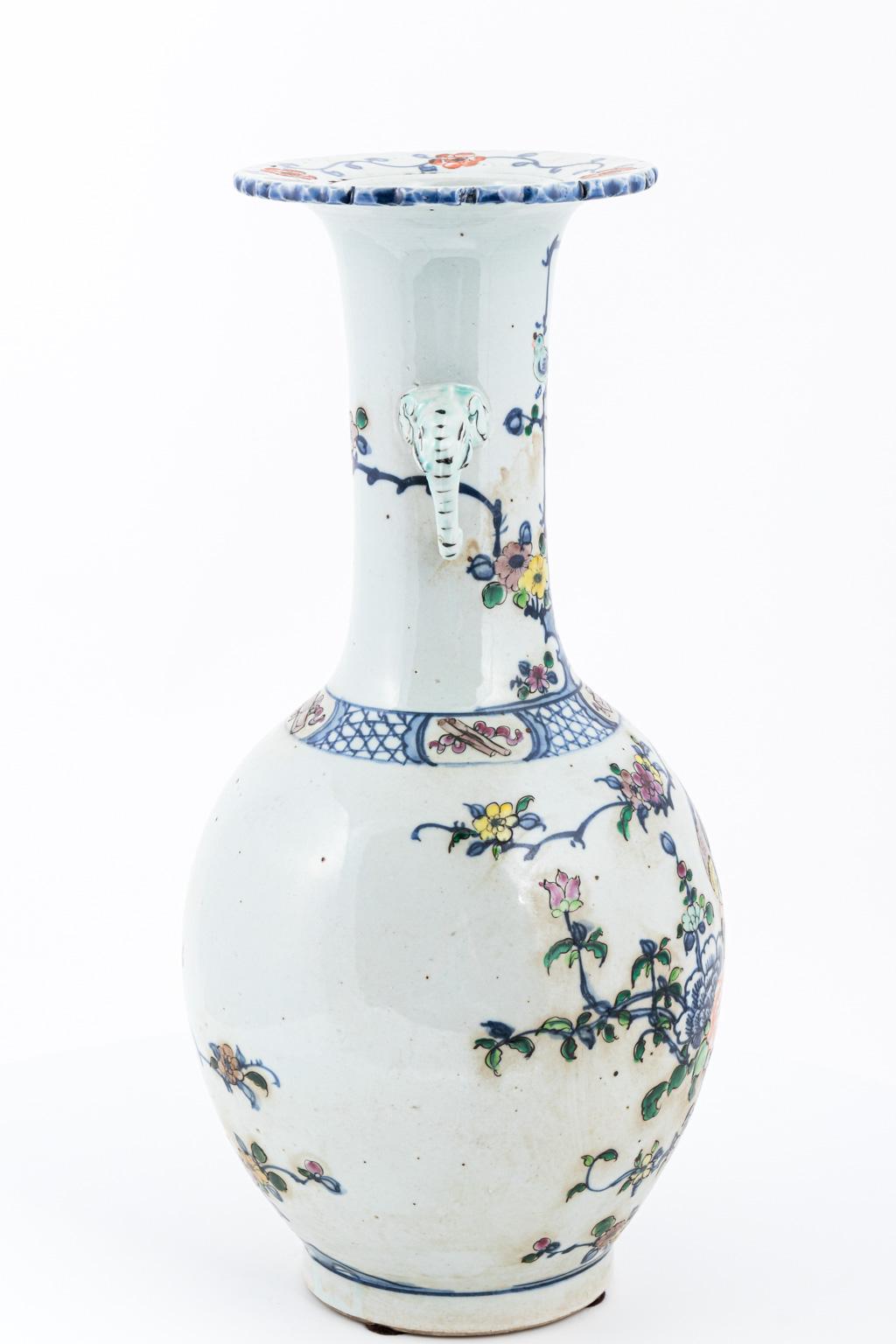 Oriental Vase with Elephant Handles 7