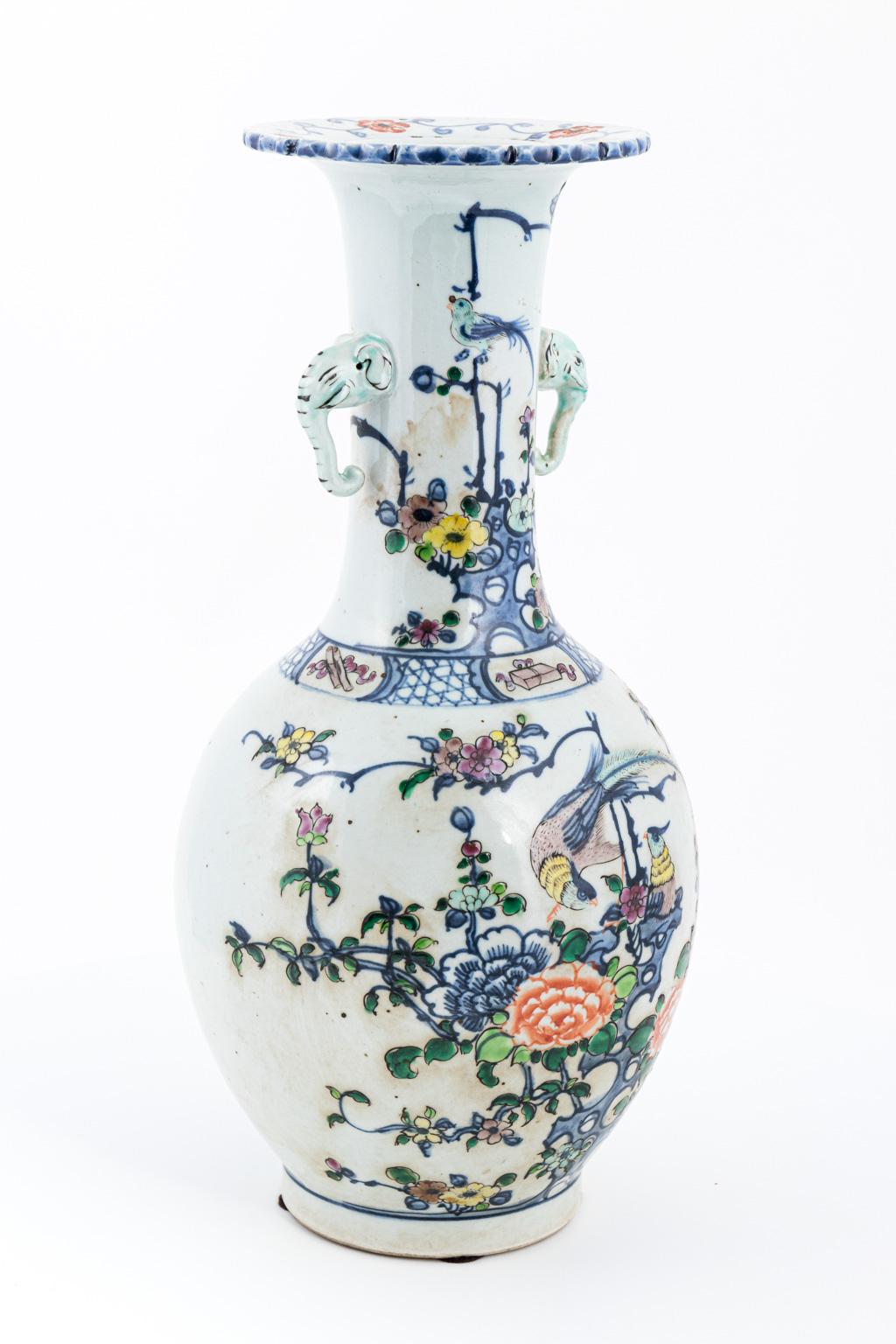 Oriental Vase with Elephant Handles 8